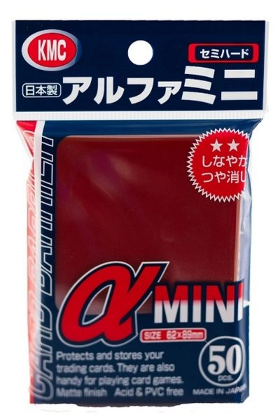 KMC カードバリアーアルファシリーズ アルファミニ レッド 50枚入り