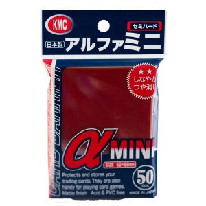 画像: KMC カードバリアーアルファシリーズ アルファミニ レッド 50枚入り
