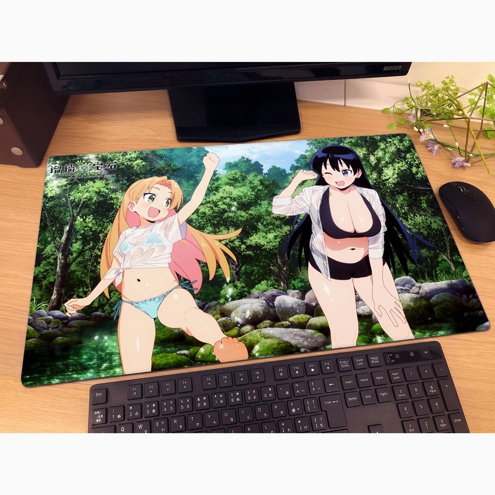 画像2: カーテン魂 瑠璃の宝石 描き下ろしラバーマット（水遊び） [Key-th] 2026年1月中旬発売予定 ≪予約商品≫