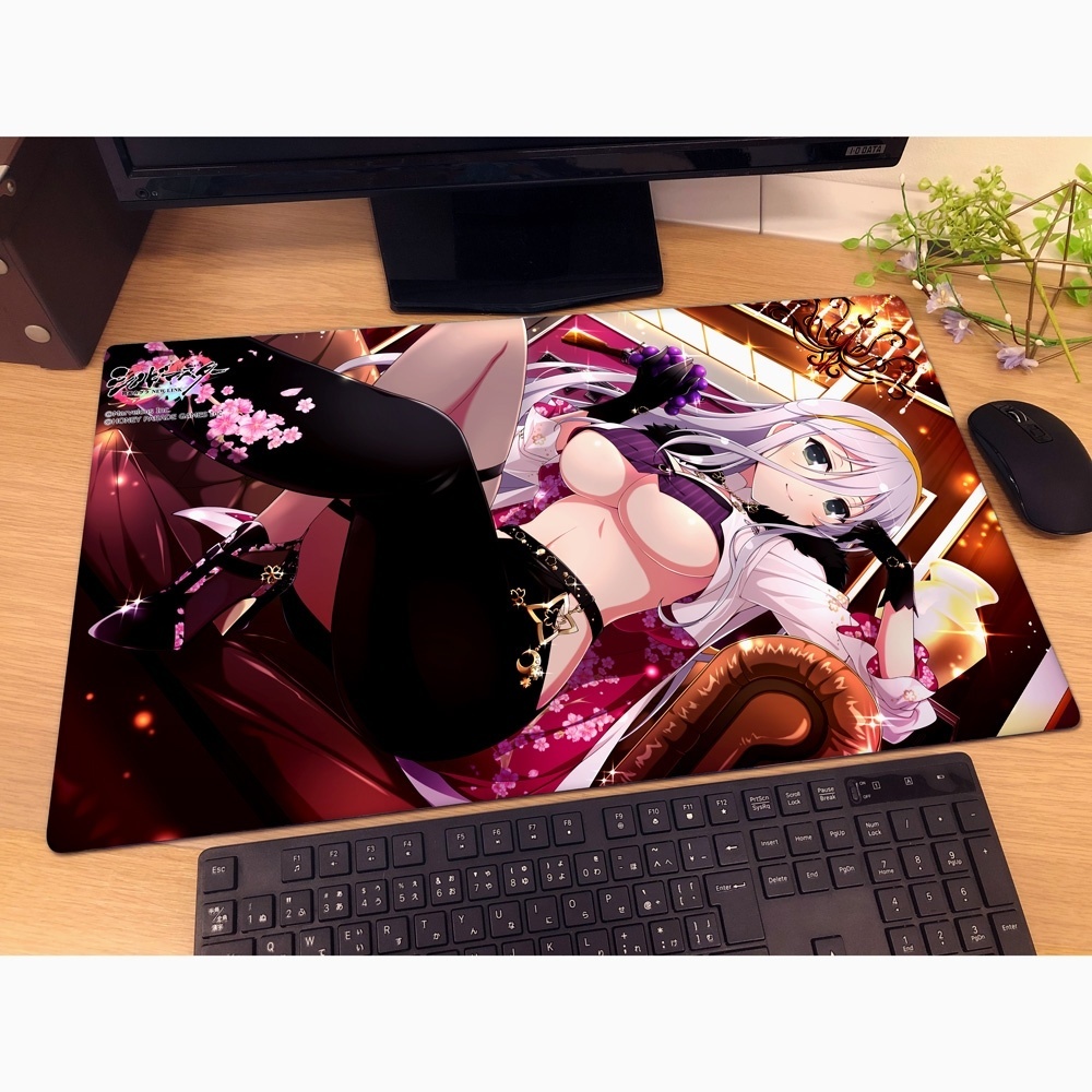 画像2: カーテン魂 シノビマスター 閃乱カグラ NEW LINK ラバーマット（月光／新乳祭） [Key-th] 2026年2月上旬発売予定 ≪予約商品≫
